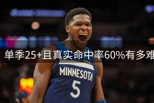 单季25+且真实命中率60%有多难？杜兰特15季封王 库里詹姆斯并列次席